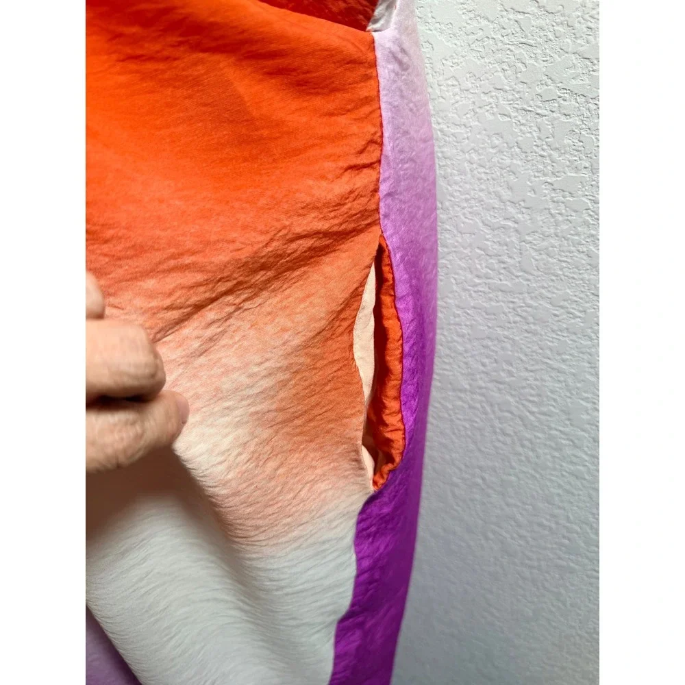 Anthropologie Orange Cream Purple Ombre Midi Dress - Picture 3 of 12
